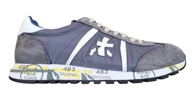 PREMIATA Herrenschuhe aus Nylon und Wildleder LUCY_7526 grau-weiß