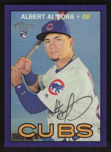 2016 Topps Heritage Albert Almora THC-635 Chrome Purple Hot Box Ref RC Cubs