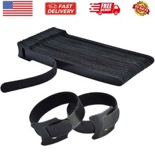 60PCS Fastening Cable Ties Reusable, 6-Inch Adjustable Cord Ties, Microfiber...