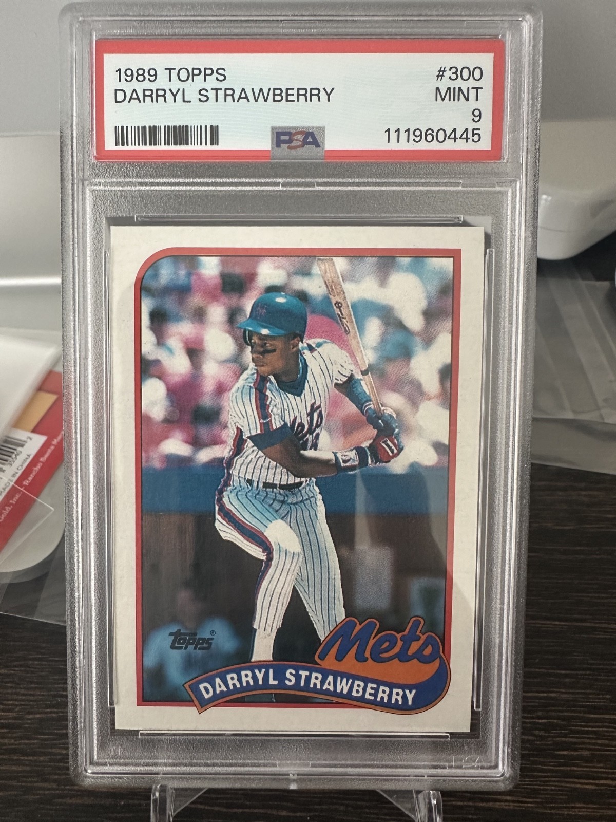1989 topps darryl strawberry #300 PSA 9