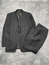 Vintage Giorgio Armani Striped Wool Silk Suit Mens Size 50