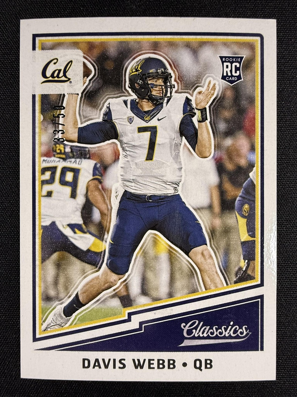 Davis Webb Panini Classics #224 Blank Back