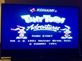 🔥 NES Tiny Toon Adventures w/Box, Partial Manual, Sleeve - 1991 Konami - Works!