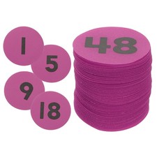 4 Inch Carpet Markers, 48Pcs Sit Dots with Numbers 1-48, Rose Red