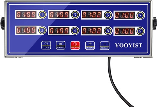 8-Channel Programmable Kitchen Timer with Loud Alarm for Professional Chefs - Picture 3 of 9