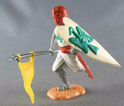 Timpo Middle Ages Knights Medieval Pedestrian White Helmet Red Standard Legs Co
