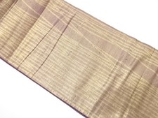 7328267: JAPANESE KIMONO / ANTIQUE FUKURO OBI / SILK / WOVEN BAMBOO STRIPE