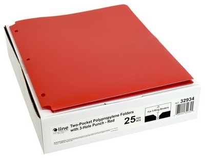 C-Line C Line Two Pocket Heavyweight Poly Portfolio Folder 3 Hole Punch 11 X 8 5