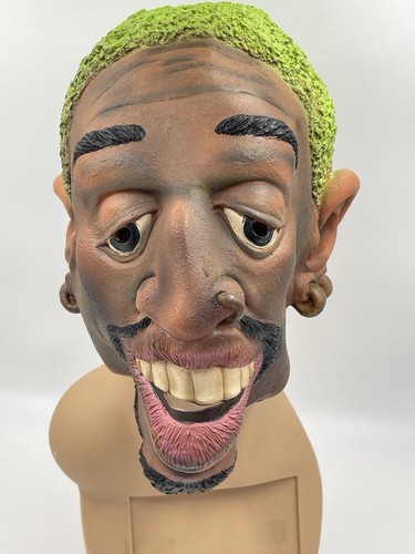 Costume Halloween Vintage Dennis Rodman Maschera NBA Chicago Bulls anni 90 - Foto 2 di 12