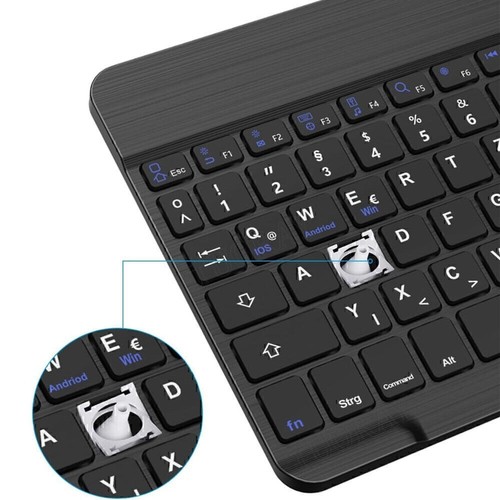 QWERTZ Tastatur Hülle Schutzhülle für Samsung Galaxy Tab S10 S9 FE S8/S7/A9+ DE - Bild 41 von 44