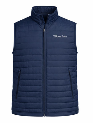 NWT 100% Authentic T. Rowe Price Asset Management Finance Vest / Gilet Navy M