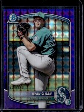 2025 Bowman Draft Ryan Sloan Chrome Purple Geometric Refractor #/250 Mariners