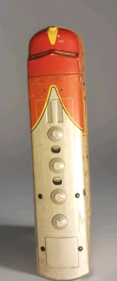 Vintage Marx Train O Gauge Santa Fe #21 Tin Litho Powered Diesel Engine 1950's - Image 2 of 4