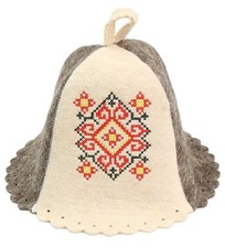 Ukrainian Wool Sauna Hat For Men Women Protect Hair Banya Cap Accessory