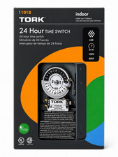 TORK 1101B Indoor 24-Hour Timer Wall Switch f...