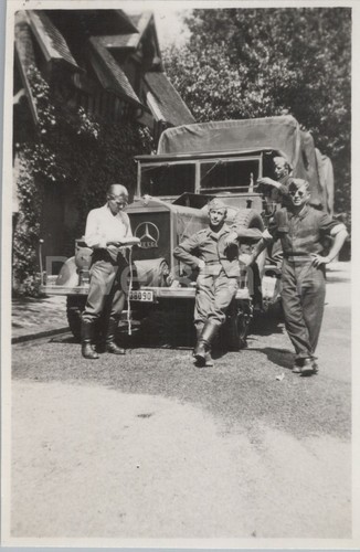 Foto, Mercedes Diesel Lkw in Deauville, Frankreich, 1940, D/69