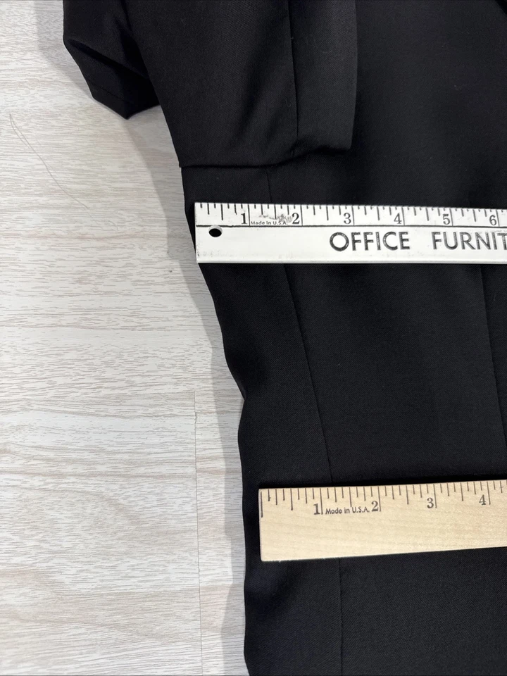 Vintage Loro Piana Wool 44L Men Black 2 Button Suit Coat Jacket Blazer - Image 3 of 4