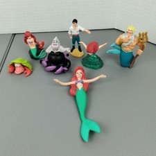 Disney Little Mermaid Figure Lot Applause Ariel Eric Triton Sebastian PVC Toys