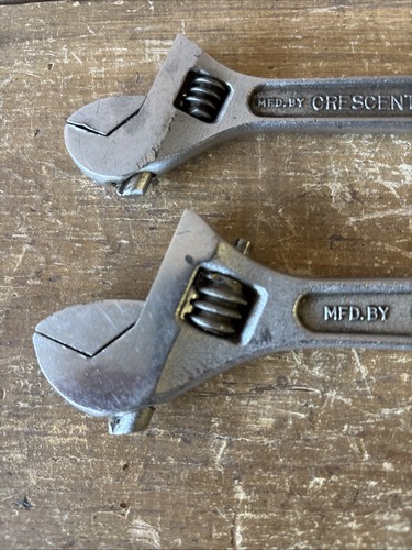 Vintage Lot Crescent 6-8" Double Ended Two Head Adjustable And 8" Wrench's - Picture 5 of 18