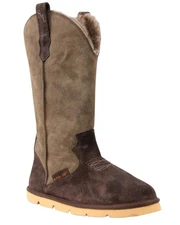 Superlamb Women's Cowboy All Suede Leather Pull On Casual Boot Round Toe -