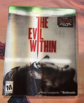 The Evil Within (Xbox One, 2014) with Fighting Chance Pack Lenticular Slipcover
