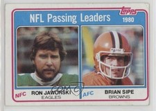1981 Topps Passing Leaders Brian Sipe Ron Jaworski #1 04rb