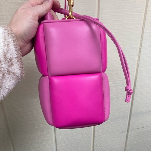 New Kate Spade Purse Boxxy Tote Vivid Snap Pink Quilted Handbag - Picture 10 of 16