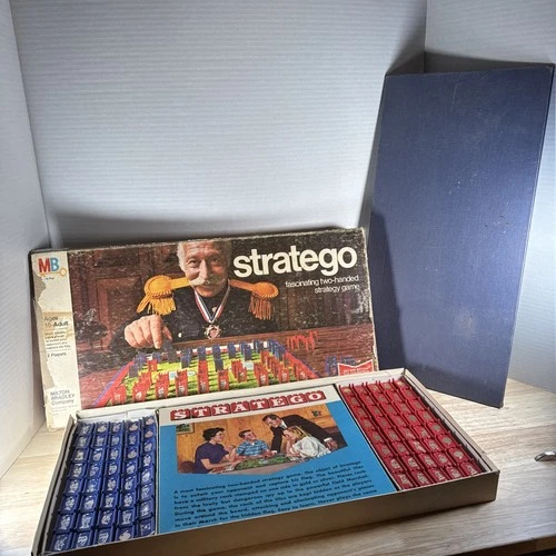 Vintage 1970s Stratego Board Game by Milton Bradley – Complete Strategy Game