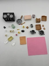 EPOCH CALICO CRITTERS Lot Kitchen Tea Coffee- Stove-pots & More accessories set