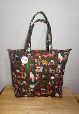 Vera Bradley X Harry Potter Original Zip Tote in Hogwarts Library NWT