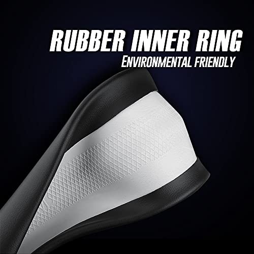 Nappa Premium Leather car Steering Wheel Cover, Non-Slip, Breathable, Black - Picture 7 of 8
