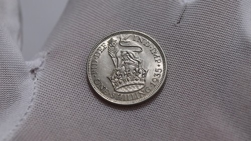 🧭 🇬🇧 UK GB SHILLING 1935 SILVER BEAUTY HIGH GRADE B85 #Z9000 - Vídeo 1 de 1