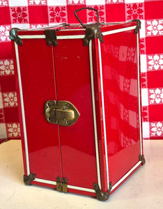 Doll Trunk Metal Case Worchester T & S Vintage 1950s w/ Accessories