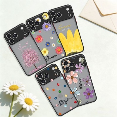 Custom Cartoon Florals Cover For Samsung S26 iPhone 16 17 15 Tough PC Phone Case