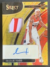 Isaiah Todd 2021-22 Select Rookie Patch Fast Break Gold Auto RC /10 #RJ-ITD