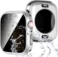 SchutzhüLle FüR Apple Watch 45Mm UltradüNn Wasserdicht Kratzfest Anti Spy Silber