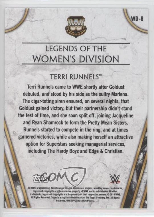 2018 Topps Legends of the WWE Women's Division Terri Runnels #WD-8 - Image 2 of 2
