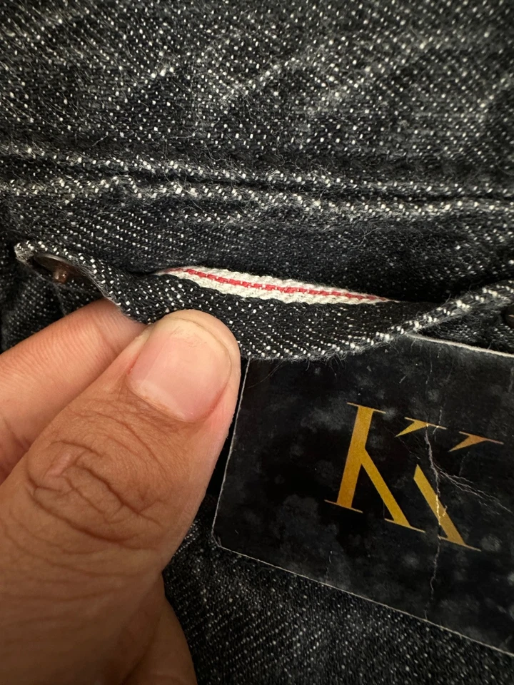 Lote Evisu Nº 2 2000 Ribete Denim Daicock Verde Foto 4 de 4