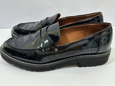 Franco Sarto Size 7 M Cassandra Black Patent Penny Loafer Comfort Shoe