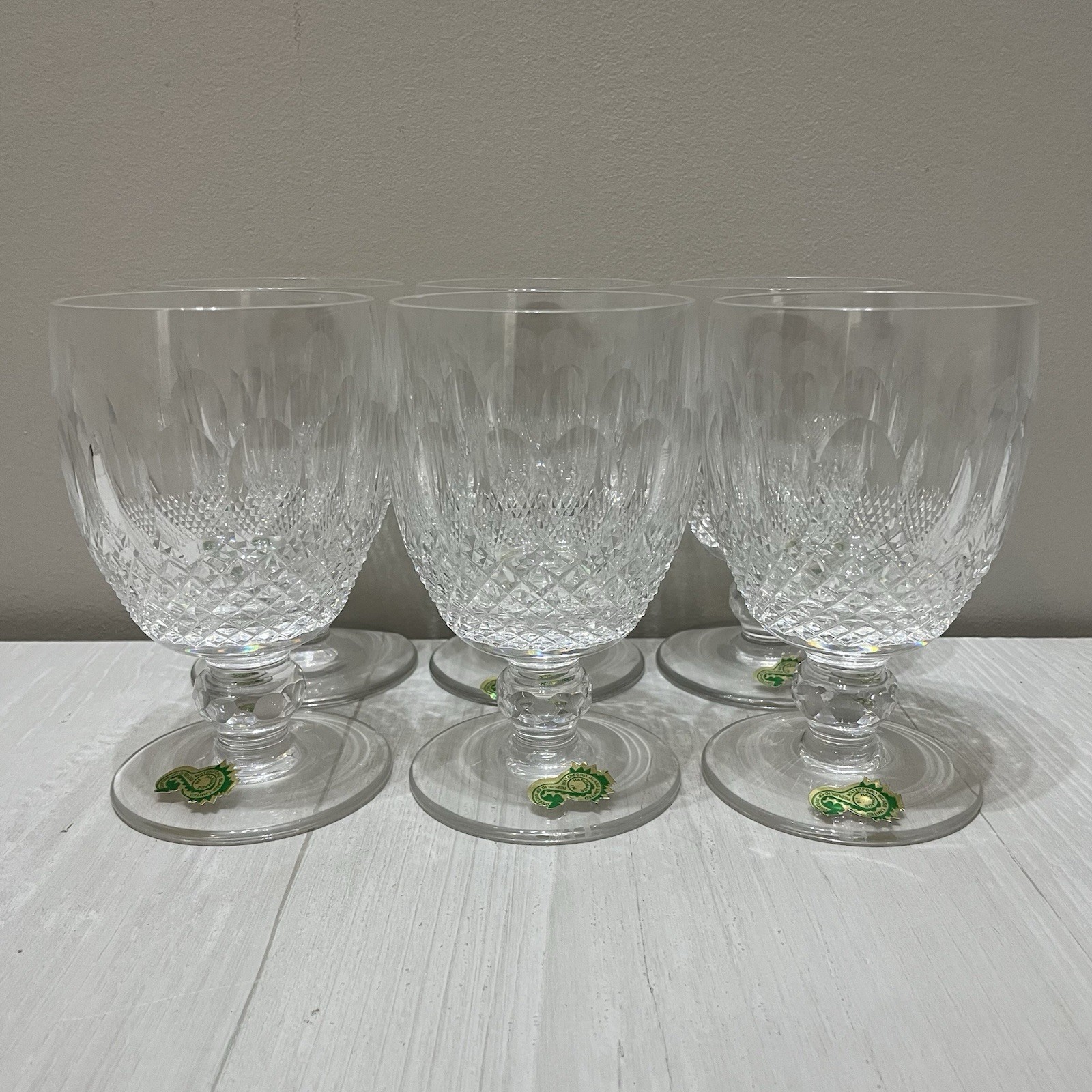 Vintage Waterford Crystal Colleen Short Stem Wine Water Glass Set of 6
