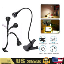 LED Lamp Laptop Computer Clip On Bed Desk Table USB Reading Light Flexible