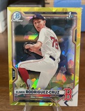 2021 Bowman Chrome Draft Sapphire Edition Elmer Rodriguez-Cruz 1st Yellow /99