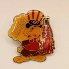 Vintage 1984 L.A. Olympics Coca Cola Sam red 'have a coke and a smile' pin