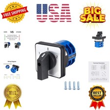 Changeover Switch LW28-32 3 Positions 8 Terminals Universal Rotary Cam Select...