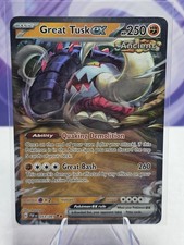 Pokemon S&V Paldean Fates Great Tusk ex Double Rare 053/091