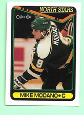 (1) MIKE MODANO 1990-91 OPC  # 348 NORTH STARS ROOKIE NM CARD (M3750)