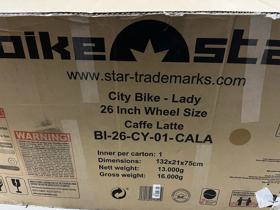 BIKESTAR City Stadt Fahrrad 26 Zoll Hollandrad Retro Bike Damenrad mit V-Bremse - Bild 4 von 4