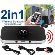 2-IN-1 Bluetooth Receiver Transmitter Wireless RCA to 3.5mm Aux Audio Adapter