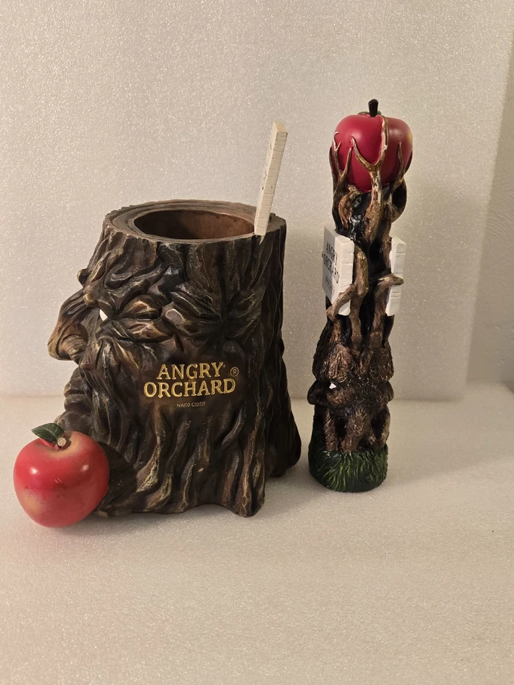 Set of Angry Orchard Advertising Displays Draft Beer Tap Handle and Tip Jar - Image 2 of 4