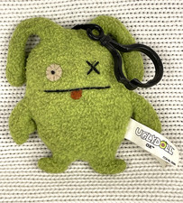 UGLYDOLLS 2003 Green Ox Stuffed Plush Toy, Back Pack Clip Mini 4"